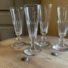 4 x19e eeuwse Flûtes Champagne Glazen Kristal - Afbeelding 2