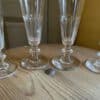4 x19e eeuwse Flûtes Champagne Glazen Kristal - Afbeelding 3