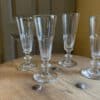 4 x19e eeuwse Flûtes Champagne Glazen Kristal - Afbeelding 8