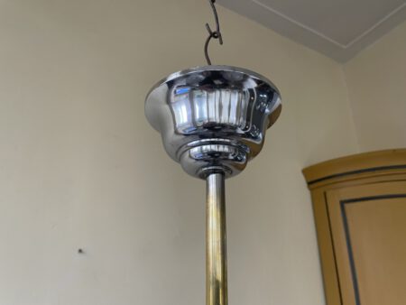 Plafondlamp 4 arms tulpvormig matglazen schalen jaren 30 - Afbeelding 7