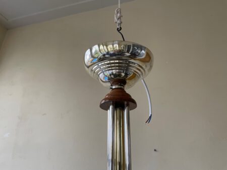 Plafondlamp Modernistisch 4 arms Mat glazen schalen en plaat Art Deco jaren 30 - Afbeelding 9