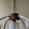 Plafondlamp Modernistisch 4 arms Mat glazen schalen en plaat Art Deco jaren 30 - Afbeelding 8