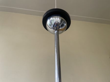 Plafondlamp 3 arms met gemarmerd glas Art Deco jaren 30 - Afbeelding 5