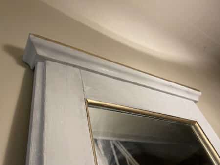 19e eeuwse Smalle Spiegel Louis Sieze Stijl  284 cm. - Afbeelding 5