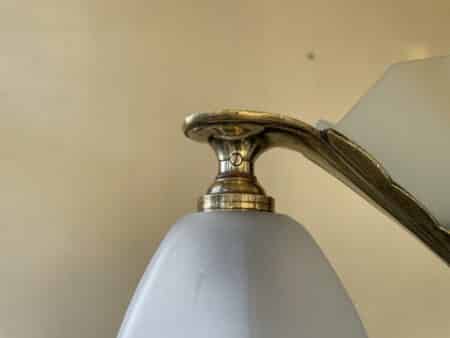 Plafondlamp 3 armen Frosted Glass Lamp Art Deco 1930 - Afbeelding 10