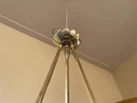 Plafondlamp 3 armen Frosted Glass Lamp Art Deco 1930 - Afbeelding 3