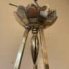 Plafondlamp 3 armen Frosted Glass Lamp Art Deco 1930 - Afbeelding 4