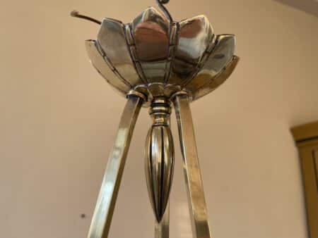Plafondlamp 3 armen Frosted Glass Lamp Art Deco 1930 - Afbeelding 4