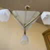 Plafondlamp 3 armen Frosted Glass Lamp Art Deco 1930 - Afbeelding 2