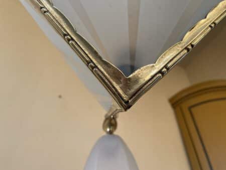 Plafondlamp 3 armen Frosted Glass Lamp Art Deco 1930 - Afbeelding 7