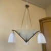 Plafondlamp 3 armen Frosted Glass Lamp Art Deco 1930