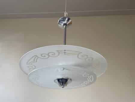 Lamp art deco jaren 30  Modernistisch aluminium - Afbeelding 10