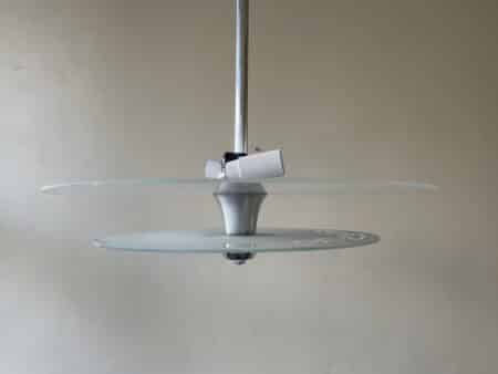 Lamp art deco jaren 30  Modernistisch aluminium - Afbeelding 3