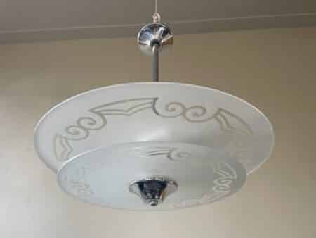 Lamp art deco jaren 30  Modernistisch aluminium - Afbeelding 6
