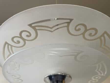 Lamp art deco jaren 30  Modernistisch aluminium - Afbeelding 9