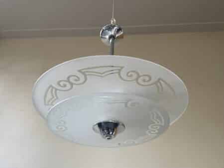 Lamp art deco jaren 30  Modernistisch aluminium