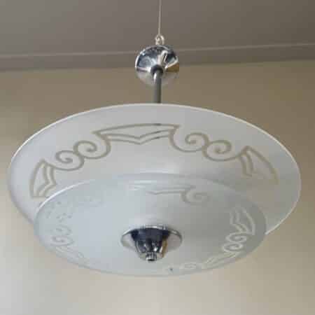 Lamp art deco jaren 30  Modernistisch aluminium