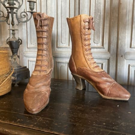 Houten Enkellaarzen Victoriaans Boomstam Laarsjes