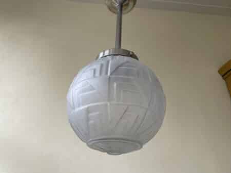 Lamp A- Symetrische Bol Art Deco jaren 30 - Afbeelding 4