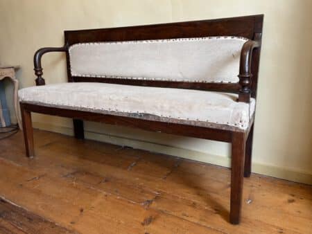 Bankje Bench Halbankje 19e eeuws Mahonie