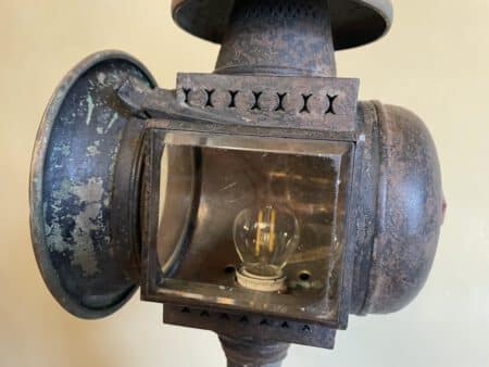 Industriele Vloerlamp op Oud Statief - Afbeelding 5