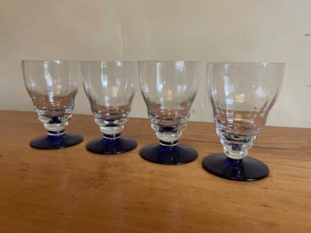 4 x Waterglazen Wijnglazen Art Deco