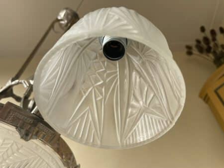 Plafondlamp ArtDeco jaren 30 verchroomd 3 armen - Afbeelding 12