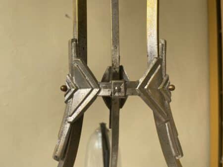 Plafondlamp ArtDeco jaren 30 verchroomd 3 armen - Afbeelding 5