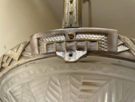 Plafondlamp ArtDeco jaren 30 verchroomd 3 armen - Afbeelding 8