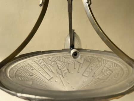 Plafondlamp ArtDeco jaren 30 verchroomd 3 armen - Afbeelding 9