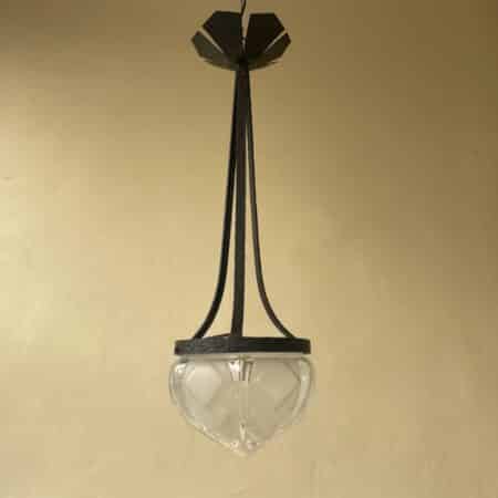 Lamp Modernistische Bol Ijzeren Pendel Art Deco