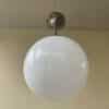 Lamp Witte Bol Verchroomde Pendel Art Deco 1930 - Afbeelding 4