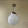Lamp Witte Bol Verchroomde Pendel Art Deco 1930 - Afbeelding 7