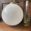 Lamp Witte Bol Verchroomde Pendel Art Deco 1930 - Afbeelding 8