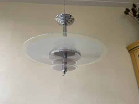 Lamp Schijflamp- Vintage jaren 60 Verchroomd Frans - Afbeelding 12