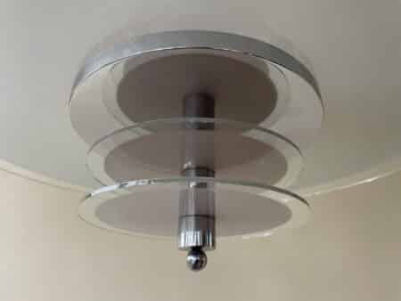 Lamp Schijflamp- Vintage jaren 60 Verchroomd Frans - Afbeelding 5