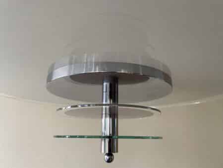 Lamp Schijflamp- Vintage jaren 60 Verchroomd Frans - Afbeelding 6