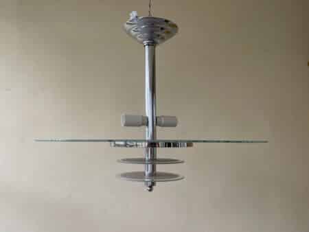 Lamp Schijflamp- Vintage jaren 60 Verchroomd Frans - Afbeelding 9