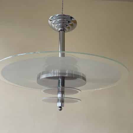 Lamp Schijflamp- Vintage jaren 60 Verchroomd Frans