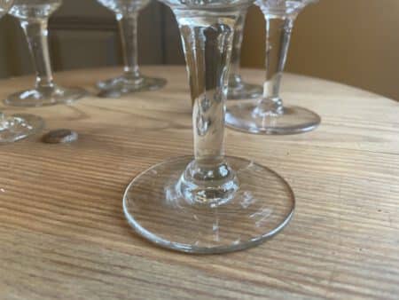 6 x 19e eeuwse hand gegraveerd Wijnglazen Glazen - Afbeelding 4