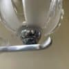 Plafondlamp Lamp Art Deco 1930 3 arms Matglazen schalen Verchroomd Frans - Afbeelding 7