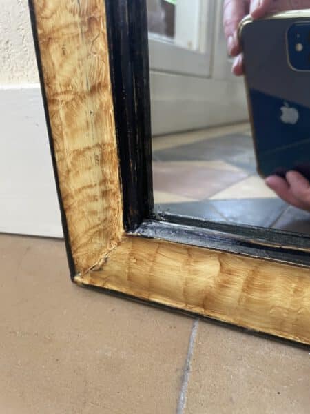 Spiegeltje Louis Philippe Geel 48.5 cm. - Afbeelding 5