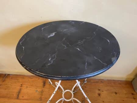 Tafel Art Nouveau 1890 met Faux Marbre Handgesmeed - Afbeelding 3