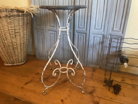 Tafel Bijzettafel Art Nouveau 1890 met Faux Marbre Hand gesmeed - Afbeelding 12