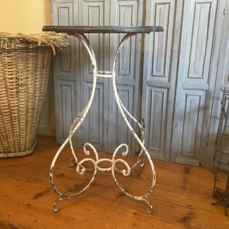 Tafel Bijzettafel Art Nouveau 1890 met Faux Marbre Hand gesmeed