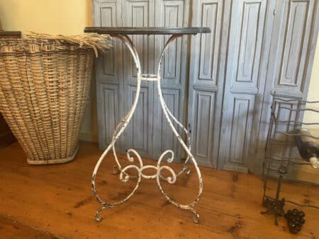 Tafel Bijzettafel Art Nouveau 1890 met Faux Marbre Hand gesmeed - Afbeelding 7