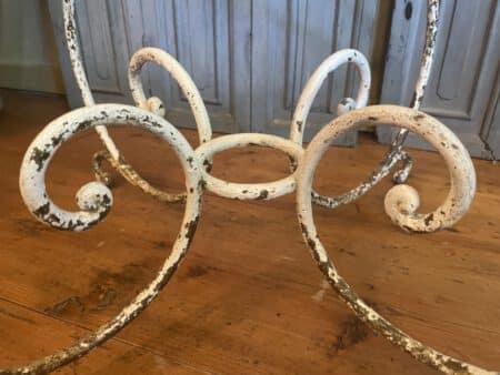 Tafel Bijzettafel Art Nouveau 1890 met Faux Marbre Hand gesmeed - Afbeelding 8