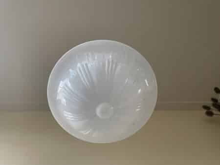 Lamp Hanglamp art deco 1930 witte bol ufo vorm - Afbeelding 5