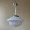 Lamp Hanglamp art deco 1930 witte bol ufo vorm - Afbeelding 10