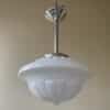 Lamp Hanglamp art deco 1930 witte bol ufo vorm
